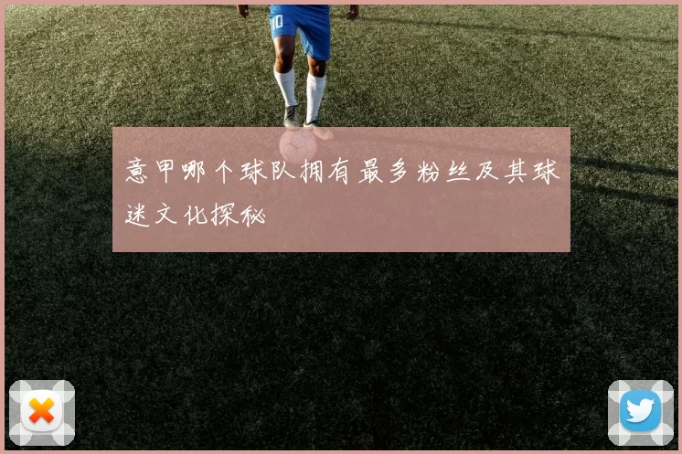 意甲哪个球队拥有最多粉丝及其球迷文化探秘